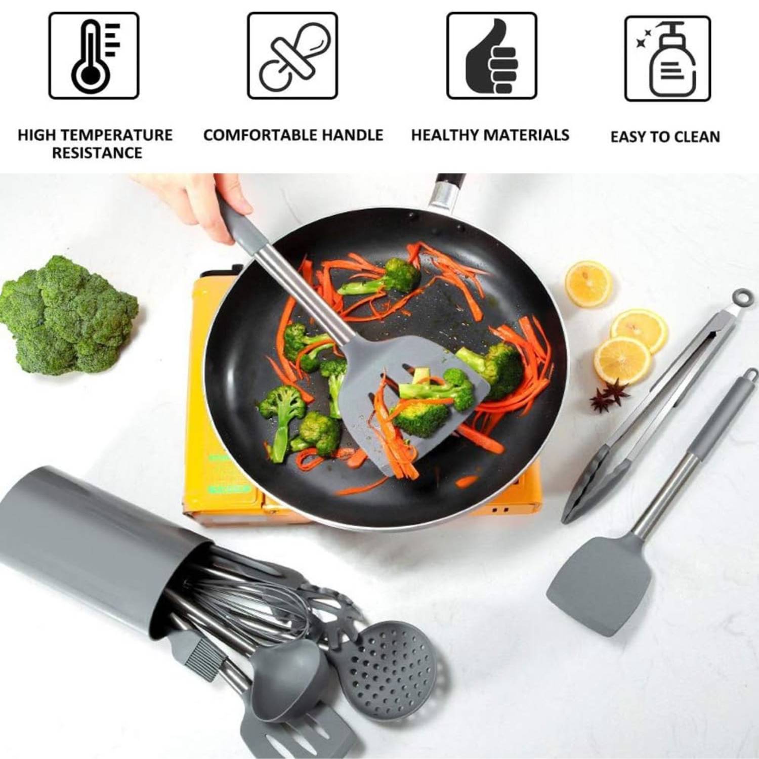 Silicone Cooking Utensils Set: image 4